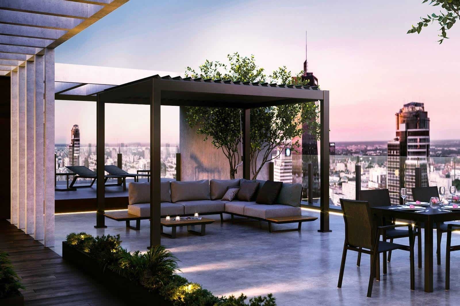 Пергола на крыше